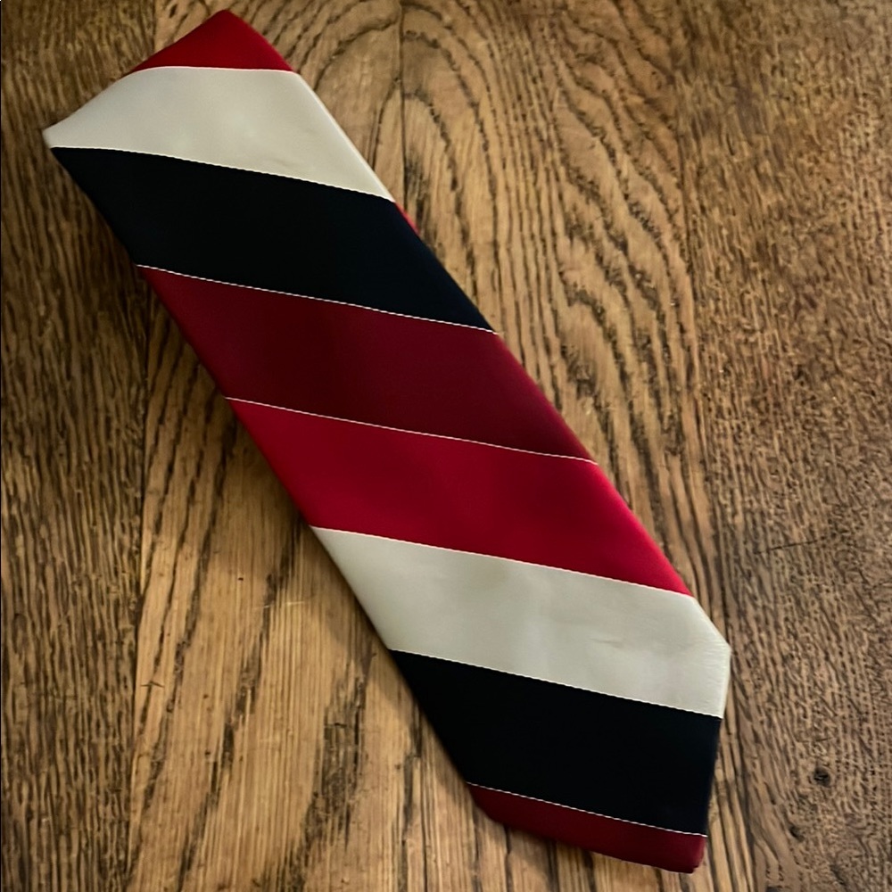 Classic Red and Black Striped Necktie